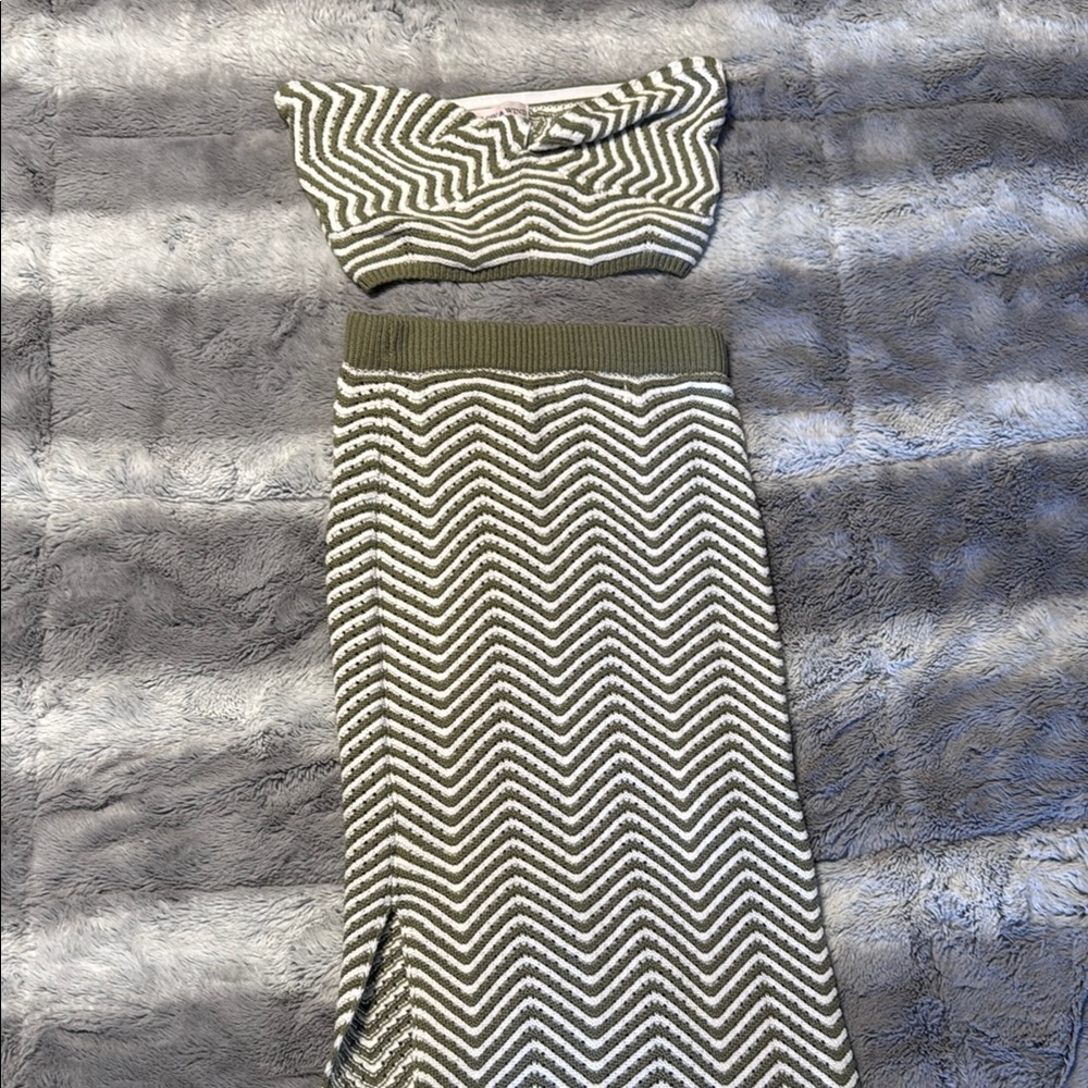 Chevron Patterned Two-Piece Dress